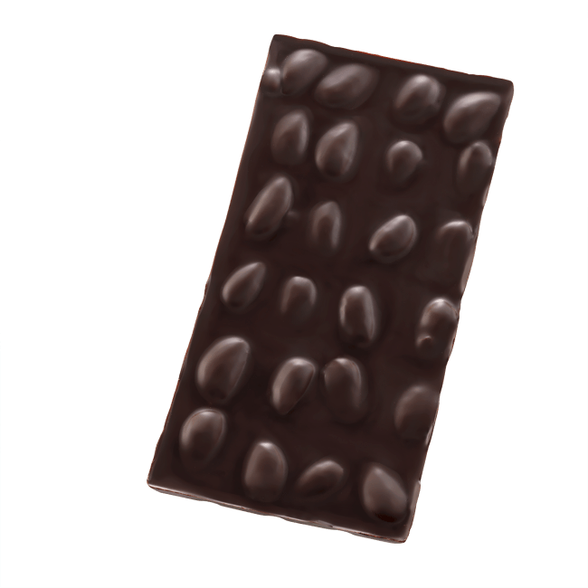 Tablette Noir Amandes de la Drôme 90g Tablette Noir Amandes de la Drôme 90g