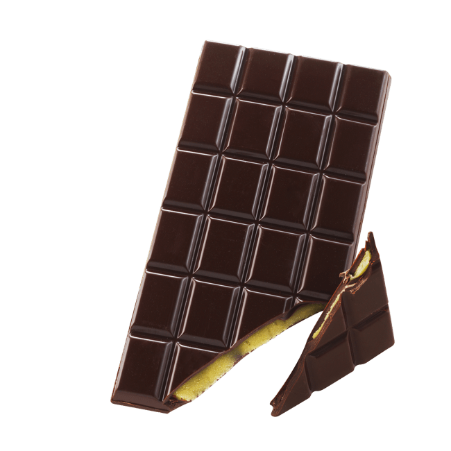 Tablette Noir Pâte d'Amande Pistache 110g Tablette Noir Pâte d'Amande Pistache 110g