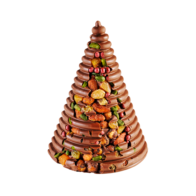 Sapin Incrustations Chocolat au Lait 350g