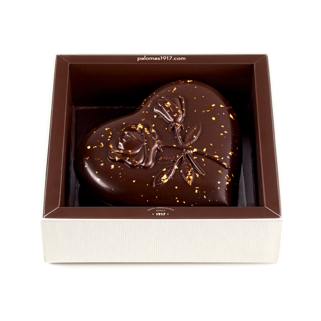 Cœur Eclats d'or chocolat noir Coffret Cœur Eclats d'or chocolat noir Coffret
