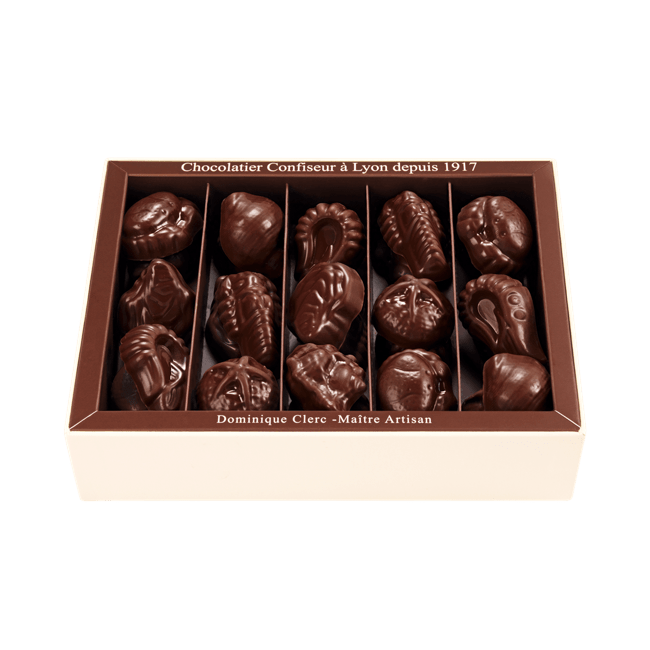 Fritures Fourrées Chocolat. Noir Coffret de 30 Pièces