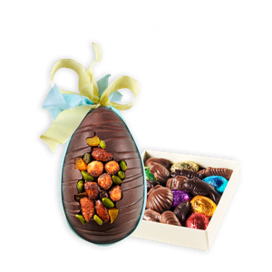 Palomas Easter Egg Incrustation, Dark 15cm, Side Filling