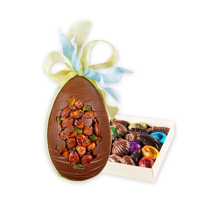 Easter Egg Incrustation, Milk 15cm, Side Filling