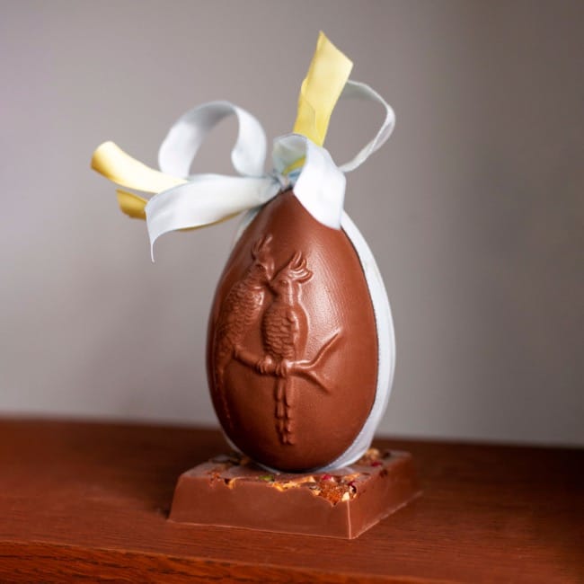 Easter Egg Perruches, Milk 15cm, Side Filling