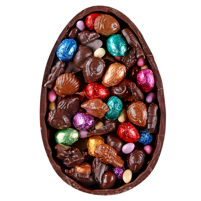 Tall Easter Egg Chantecler Dark 24cm - Filled, 1450g Tall Easter Egg Chantecler Dark 24cm - Filled, 1450g