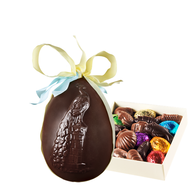 Easter Egg Paon, Dark 15cm, Side Filling Easter Egg Paon, Dark 15cm, Side Filling