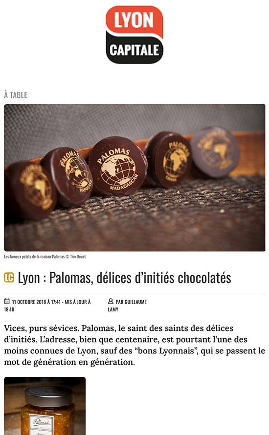 Lyon Capitale - Lyon : Palomas, délices d’initiés chocolatés