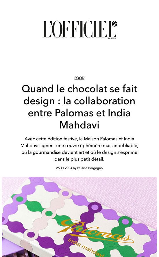 L'Officiel - Quand le chocolat se fait design