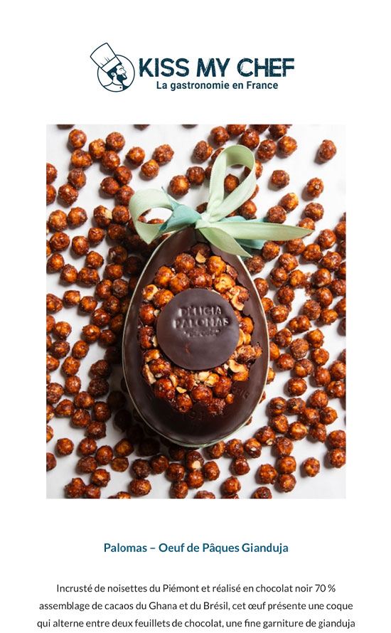 Kiss My Chef - Magnifiques et délicieux chocolats pour Pâques
