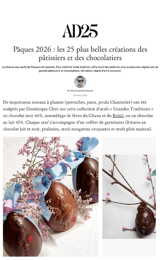 AD Magazine - Pâques 2026 : les 25 plus belles créations des pâtissiers et des chocolatiers