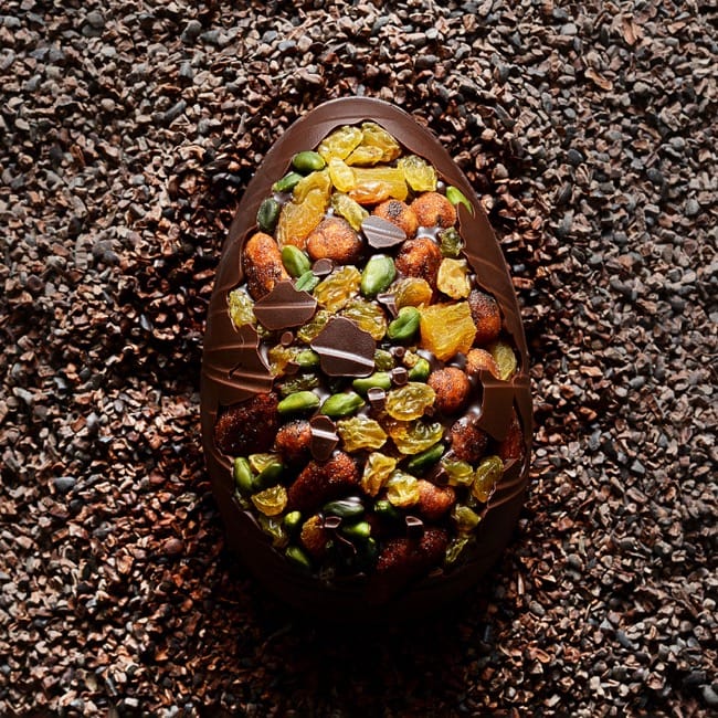 Easter Egg Incrustation, Dark 15cm, Side Filling